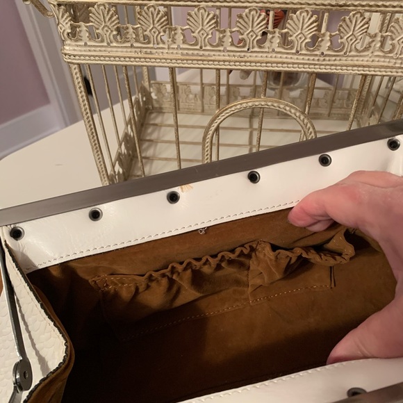 Patricia Nash White Ferrara Frame Satchel - Picture 10 of 12